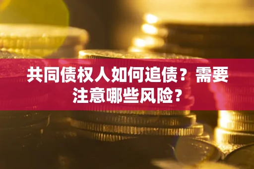 武汉共同债权人如何追债？需要注意哪些风险？