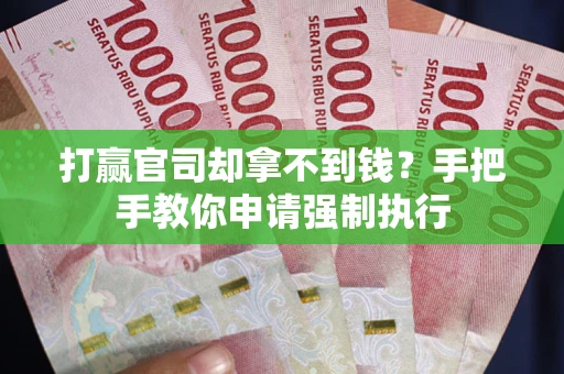 武汉打赢官司却拿不到钱？手把手教你申请强制执行