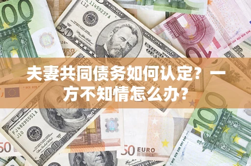 武汉夫妻共同债务如何认定？一方不知情怎么办？