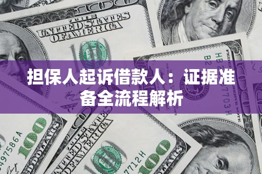 武汉担保人起诉借款人：证据准备全流程解析