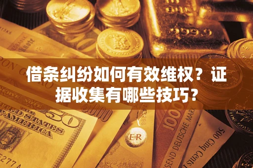 武汉借条纠纷如何有效维权？证据收集有哪些技巧？