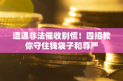 武汉遭遇非法催收别慌！四招教你守住钱袋子和尊严