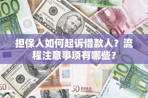 武汉担保人如何起诉借款人？流程注意事项有哪些？